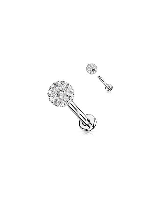 Piercing ornement oxyde de zirconium argent TATA GISELE femme