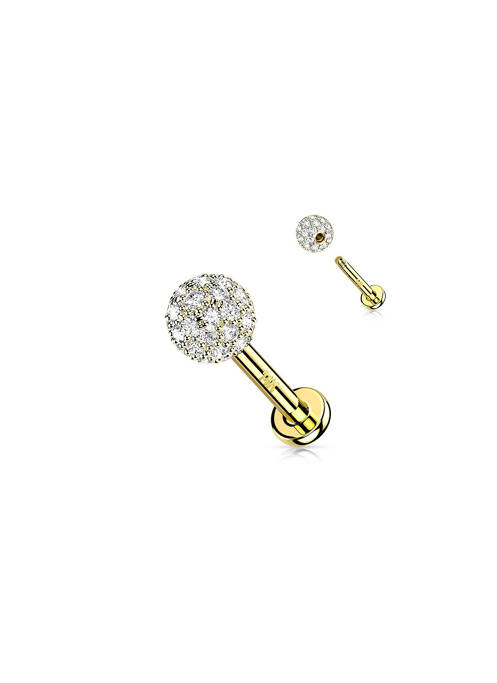 Piercing ornement oxyde de zirconium or TATA GISELE femme