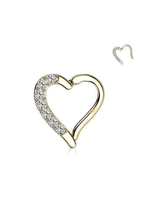 Piercing ornement oxyde de zirconium or TATA GISELE femme