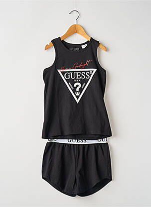 Pyjashort col rond noir GUESS fille