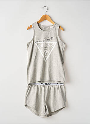 Pyjashort col rond gris GUESS fille
