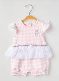 Barboteuse tissage popeline rose GUESS fille