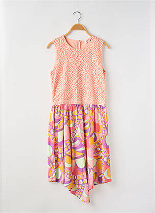 Robe mi-longue sans manche sans manche rose GUESS fille