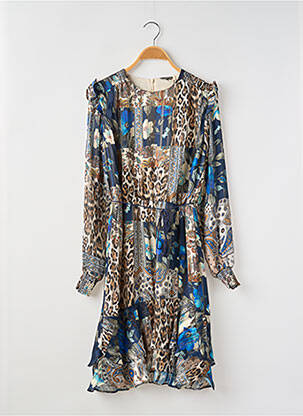 Robe mi-longue doublure manches longues bleu GUESS fille