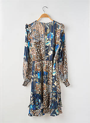 Robe mi-longue doublure manches longues bleu GUESS fille