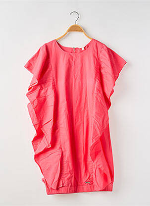 Robe courte doublure manches courtes rose GUESS fille
