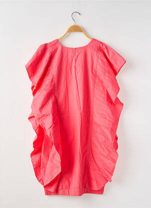 Robe courte doublure manches courtes rose GUESS fille