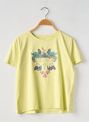T-shirt coupe cintrée manches courtes vert GUESS fille