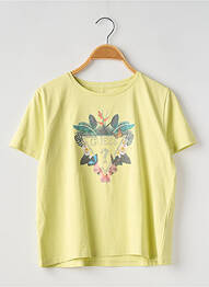 T-shirt coupe cintrée manches courtes vert GUESS fille