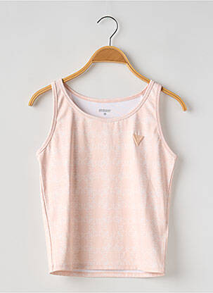 Top imprimé fantaisie sans manche rose GUESS fille