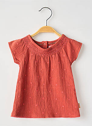 Robe courte manches courtes manches courtes orange NOPPIES fille