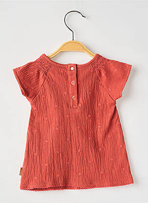 Robe courte manches courtes manches courtes orange NOPPIES fille