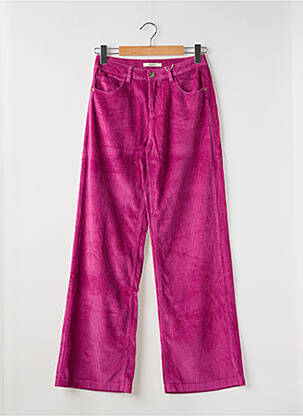 Pantalon droit tissage velours violet GARCIA fille