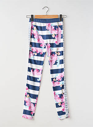 Legging stretch taille élastique bleu GUESS fille