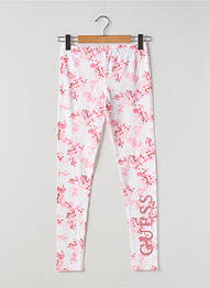Legging imprimé fleurs taille élastique rose GUESS fille