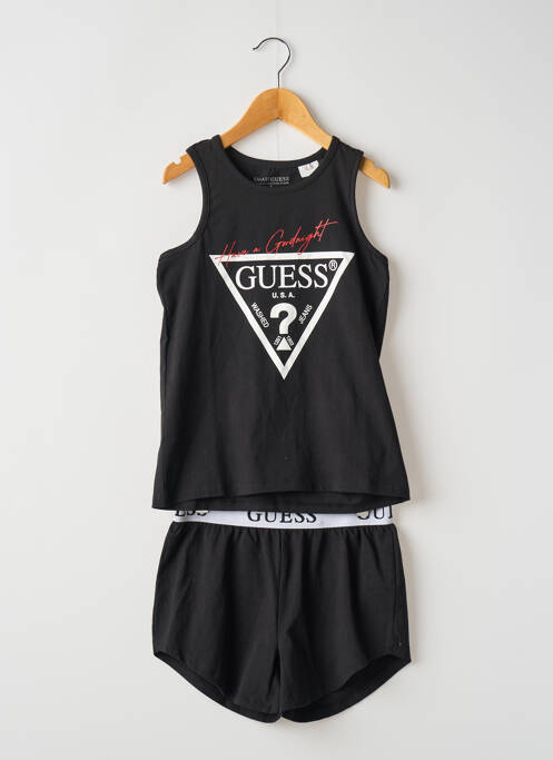Pyjashort col rond noir GUESS fille