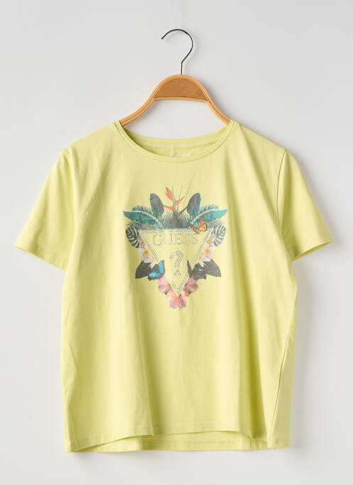 T-shirt coupe cintrée manches courtes vert GUESS fille