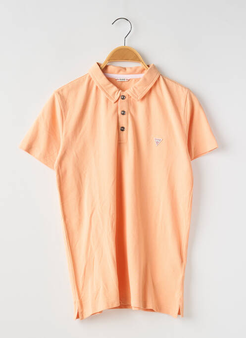 Polo coupe cintrée manches courtes orange GUESS garcon
