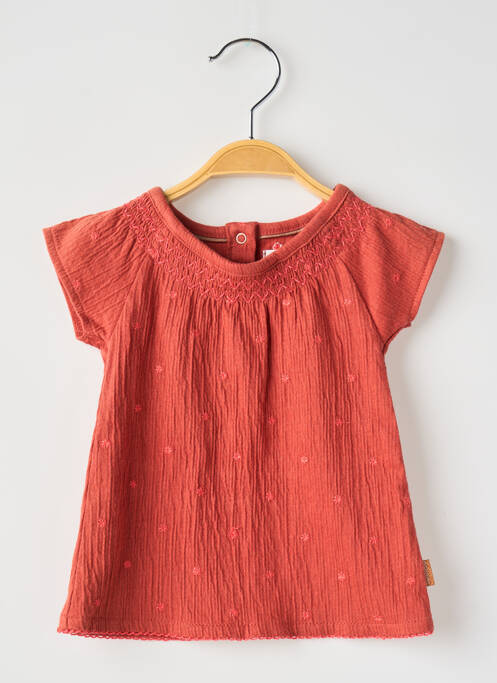 Robe courte manches courtes manches courtes orange NOPPIES fille