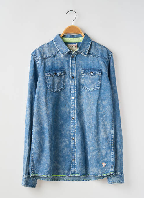 Chemise manches longues bleu GUESS pour garçon