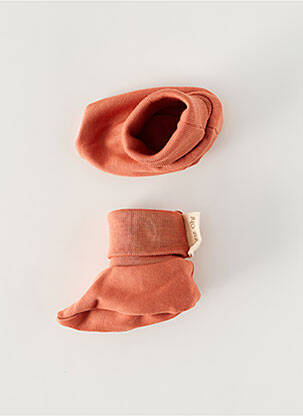 Chaussons/pantoufles bout rond bout rond orange fonce PETIT OH enfant