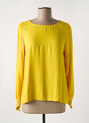 T-shirt manches longues manches longues jaune PRINCESSE NOMADE femme