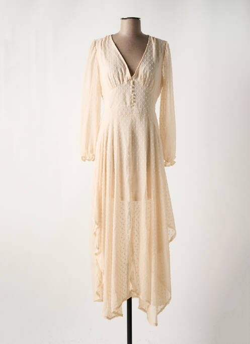 Robe longue beige L'OLIVE VERTE pour femme