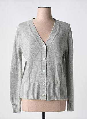 Gilet manches longues coupe cintrée gris LE BOUDOIR D'EDOUARD femme