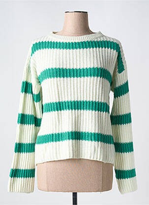 Pull coupe cintrée manches longues blanc LE BOUDOIR D'EDOUARD femme
