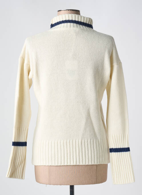 Pull col roulé coupe cintrée manches longues beige LE BOUDOIR D'EDOUARD femme