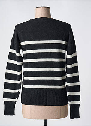 Pull coupe cintrée manches longues noir LE BOUDOIR D'EDOUARD femme