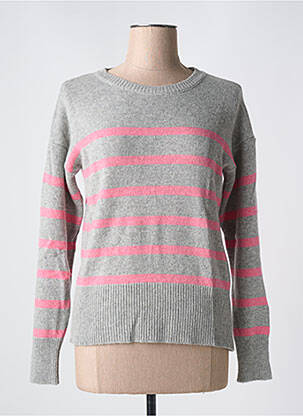 Pull coupe cintrée manches longues gris LE BOUDOIR D'EDOUARD femme