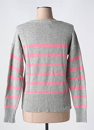 Pull coupe cintrée manches longues gris LE BOUDOIR D'EDOUARD femme