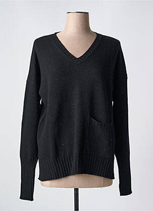 Pull coupe cintrée manches longues noir LE BOUDOIR D'EDOUARD femme