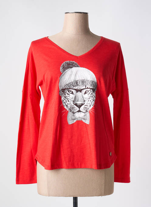 T-shirt manches longues manches longues rouge LE BOUDOIR D'EDOUARD femme