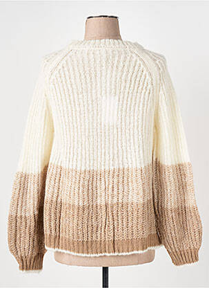 Pull coupe cintrée manches longues beige LE BOUDOIR D'EDOUARD femme