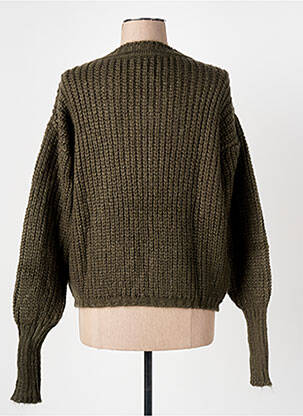 Pull coupe cintrée manches longues vert LE BOUDOIR D'EDOUARD femme