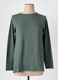 Pull col rond manches longues vert LE BOUDOIR D'EDOUARD femme