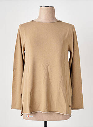 Pull col rond manches longues marron LE BOUDOIR D'EDOUARD femme