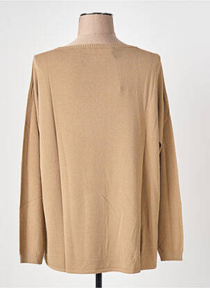 Pull col rond manches longues beige LE BOUDOIR D'EDOUARD femme
