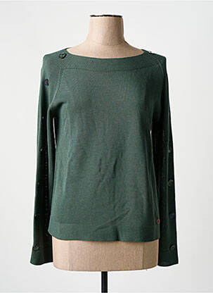 Pull coupe cintrée manches longues vert LE BOUDOIR D'EDOUARD femme