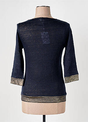 T-shirt manches 3/4 manches 3/4 bleu LE BOUDOIR D'EDOUARD femme
