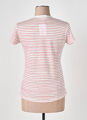 T-shirt col v manches courtes rouge LE BOUDOIR D'EDOUARD femme