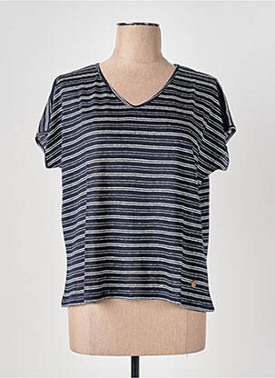 T-shirt coupe droite manches courtes bleu LE BOUDOIR D'EDOUARD femme