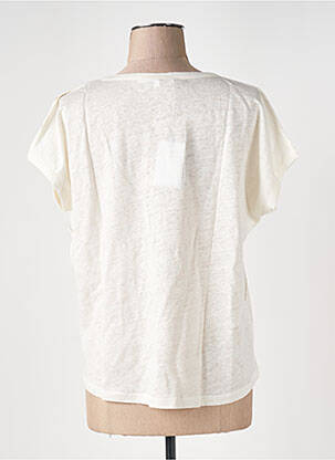 T-shirt coupe droite manches courtes beige LE BOUDOIR D'EDOUARD femme