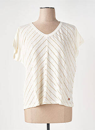 T-shirt coupe droite manches courtes blanc LE BOUDOIR D'EDOUARD femme