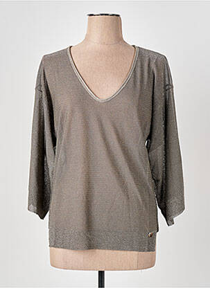 T-shirt manches 3/4 manches 3/4 marron LE BOUDOIR D'EDOUARD femme