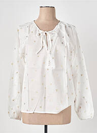 Blouse imprimé fantaisie manches longues blanc LE BOUDOIR D'EDOUARD femme