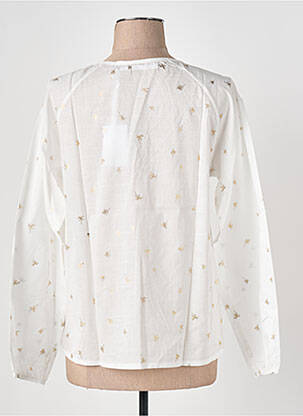Blouse tissage popeline manches longues blanc LE BOUDOIR D'EDOUARD femme
