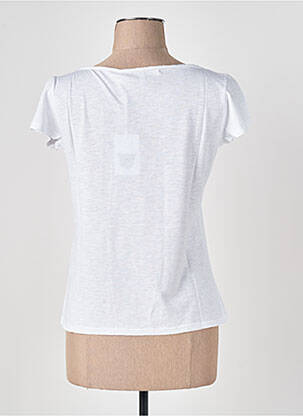 T-shirt sérigraphie floquée manches courtes blanc LE BOUDOIR D'EDOUARD femme